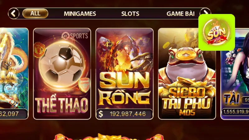 Thư viện game giải trí do Sunwin cung cấp